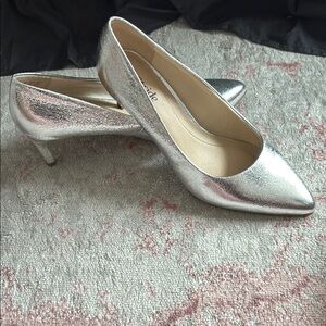 Silver Pointed Toe Heel (Wide Width)